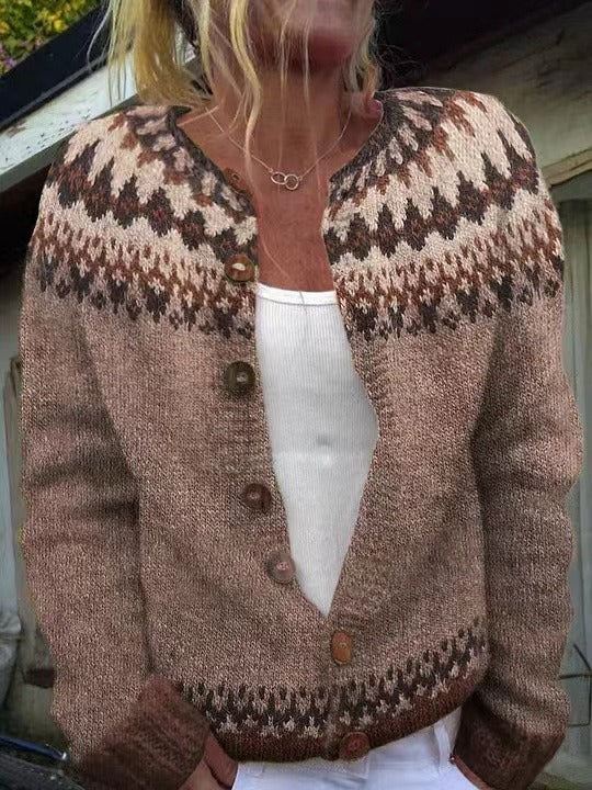 Sabine | Strickjacke im isländischen Vintage-Stil