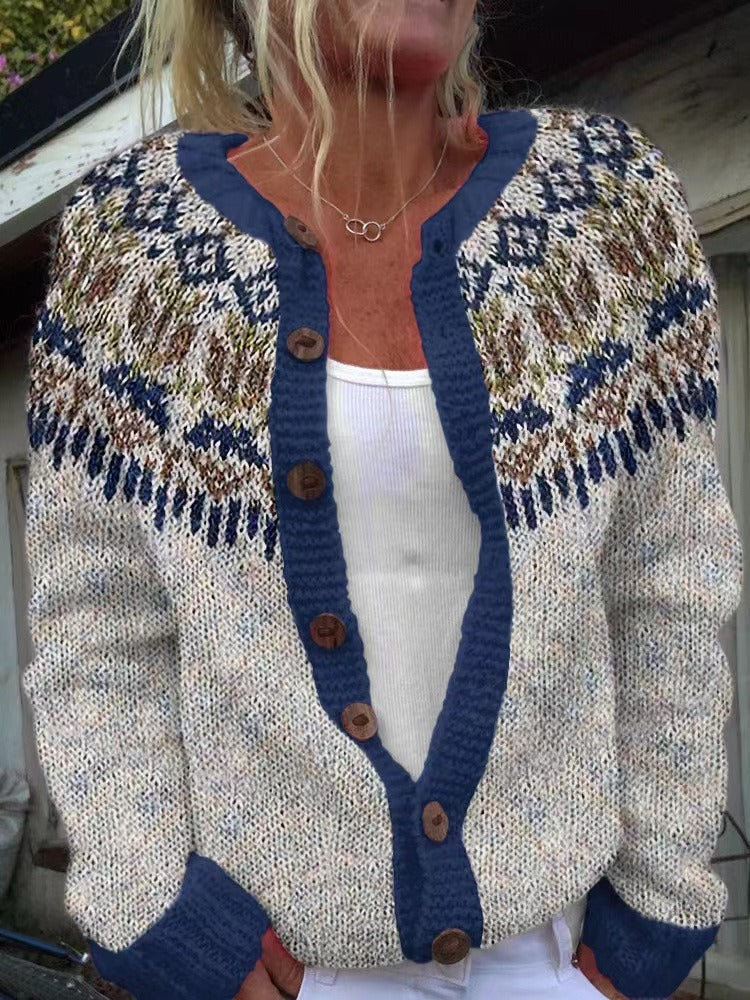 Ruth | Strickjacke im isländischen Vintage-Stil