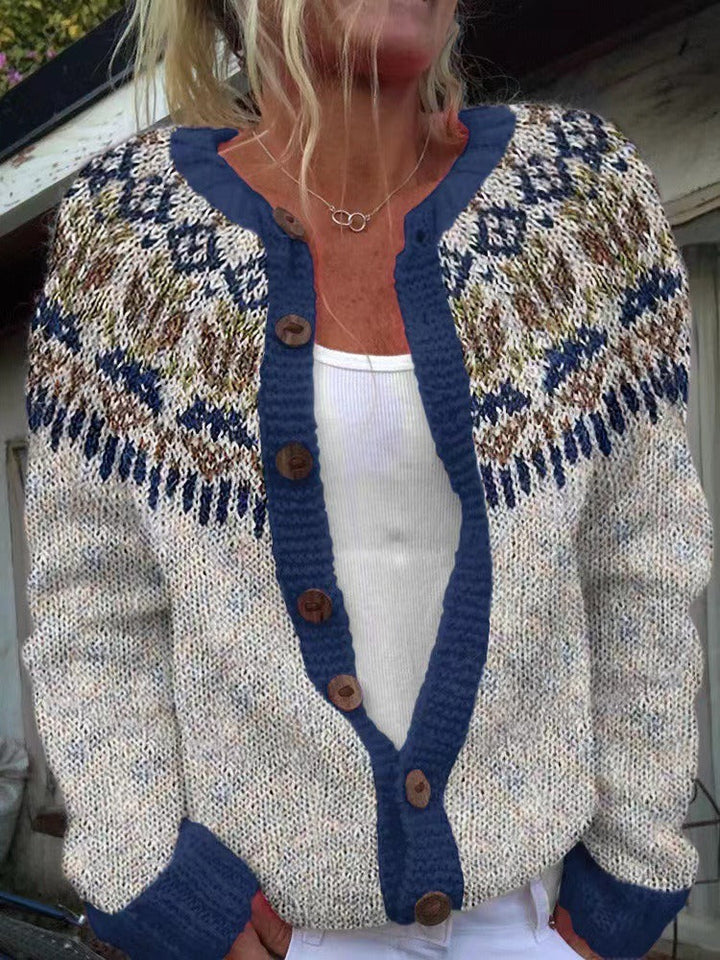 Ruth | Strickjacke im isländischen Vintage-Stil