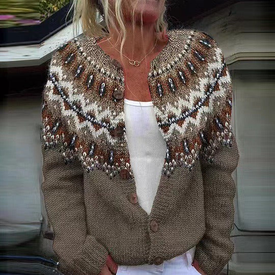 Elisabeth | Strickjacke im isländischen Vintage-Stil