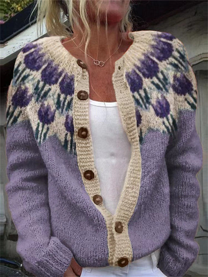 Greta | Strickjacke im isländischen Vintage-Stil