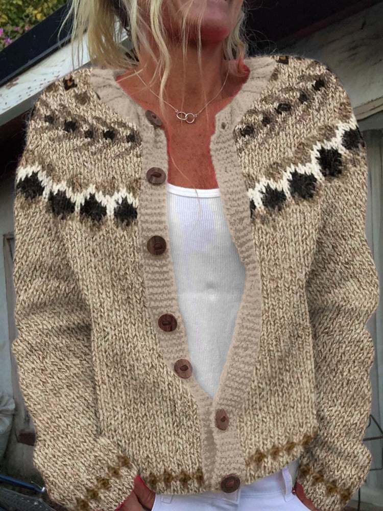 Barbara | Strickjacke im isländischen Vintage-Stil