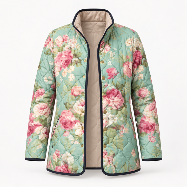 Greta | Steppjacke mit historischem Rosenmuster
