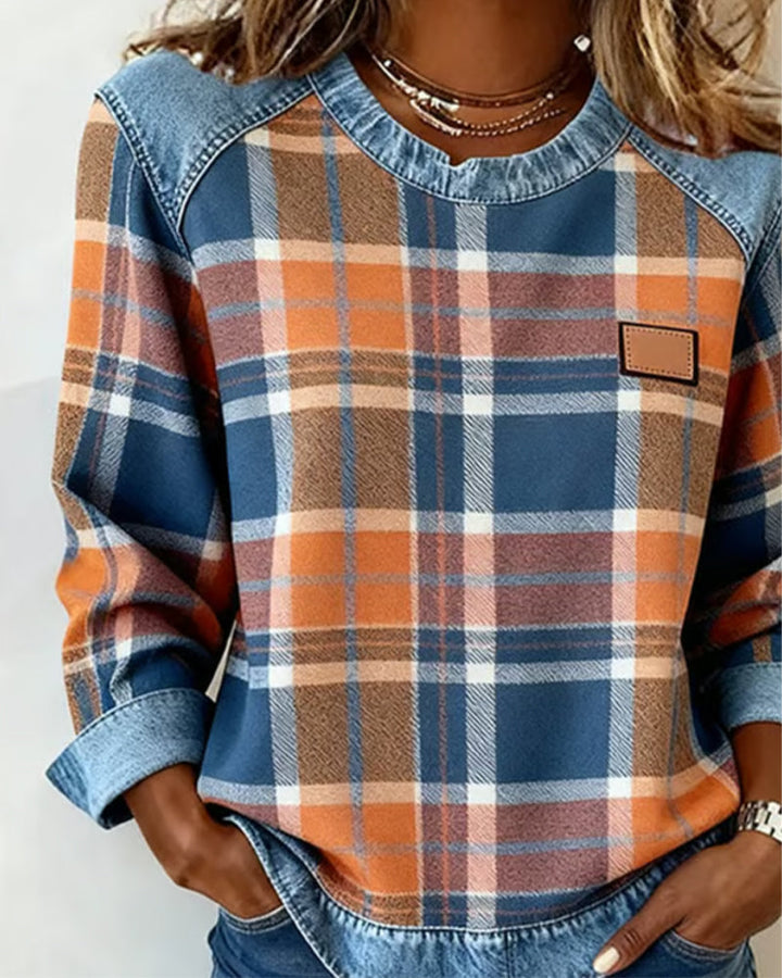 Johanna | Sweatshirt mit Karomuster