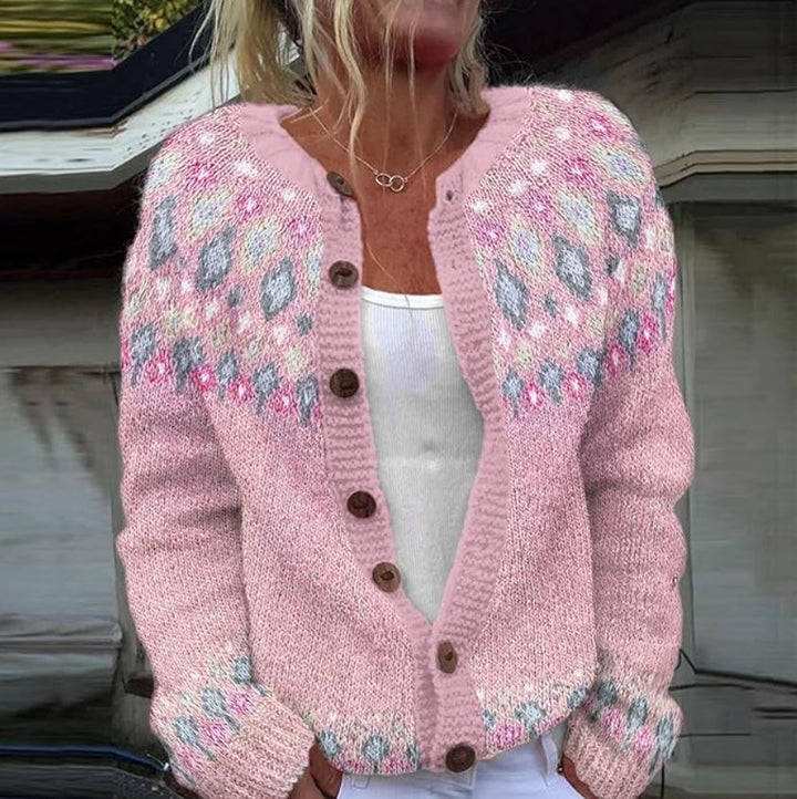 Katharina | Bequeme Strickjacke in Rosa