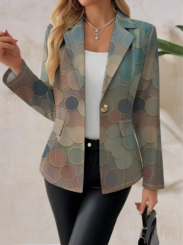 Ursula | Blazer mit pastellfarbenem Mosaikmuster