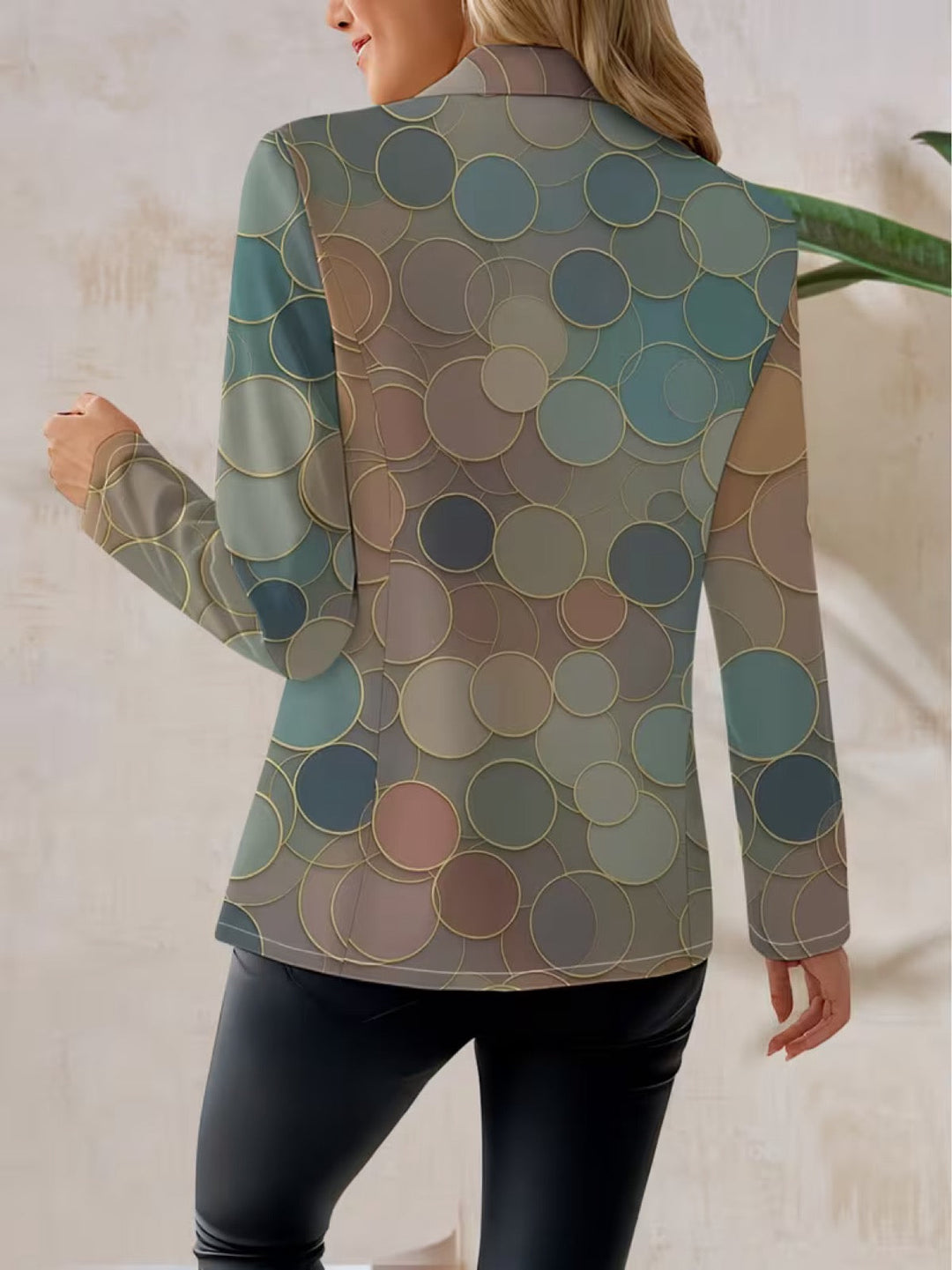 Ursula | Blazer mit pastellfarbenem Mosaikmuster