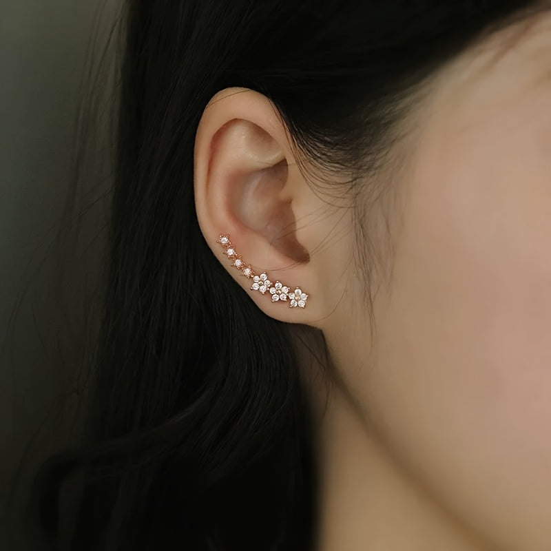Gabriele | Luxuriöse florale Strass Ohrringe