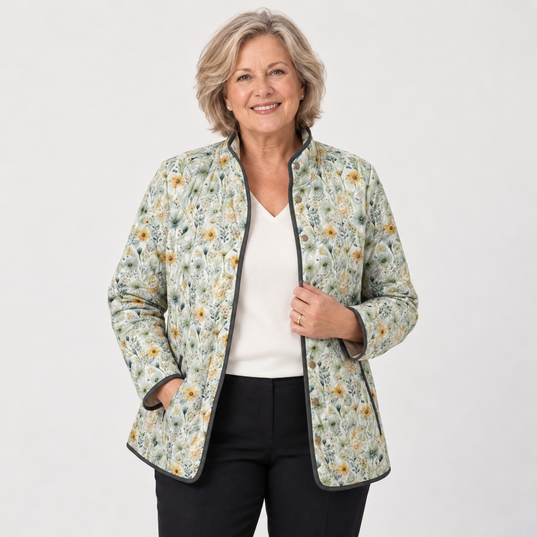 Emma | Steppjacke mit Wiesenblumen