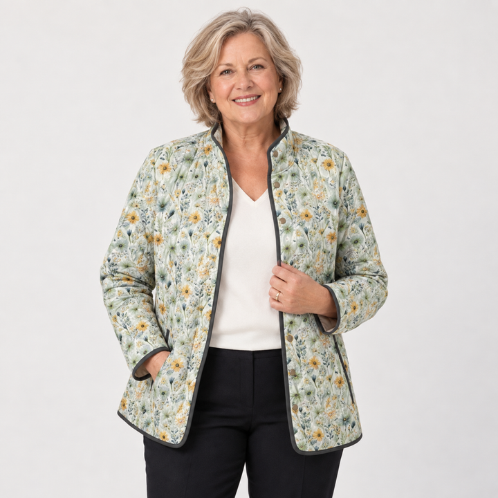 Emma | Steppjacke mit Wiesenblumen