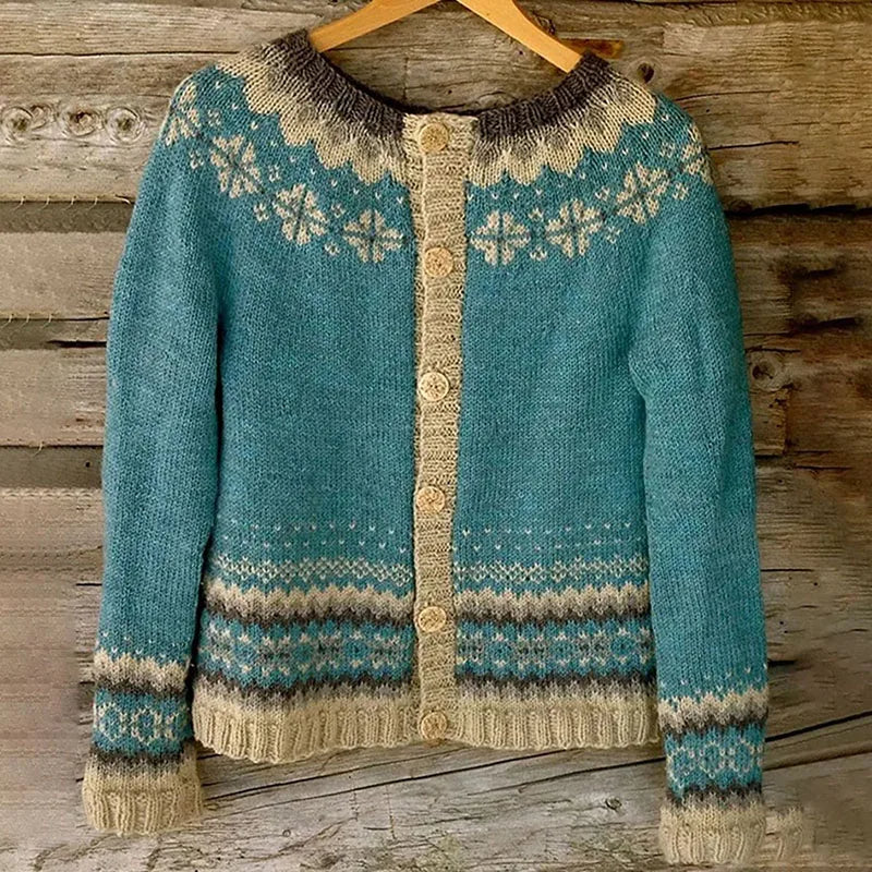 Anneliese | Strickjacke im isländischen Vintage-Stil