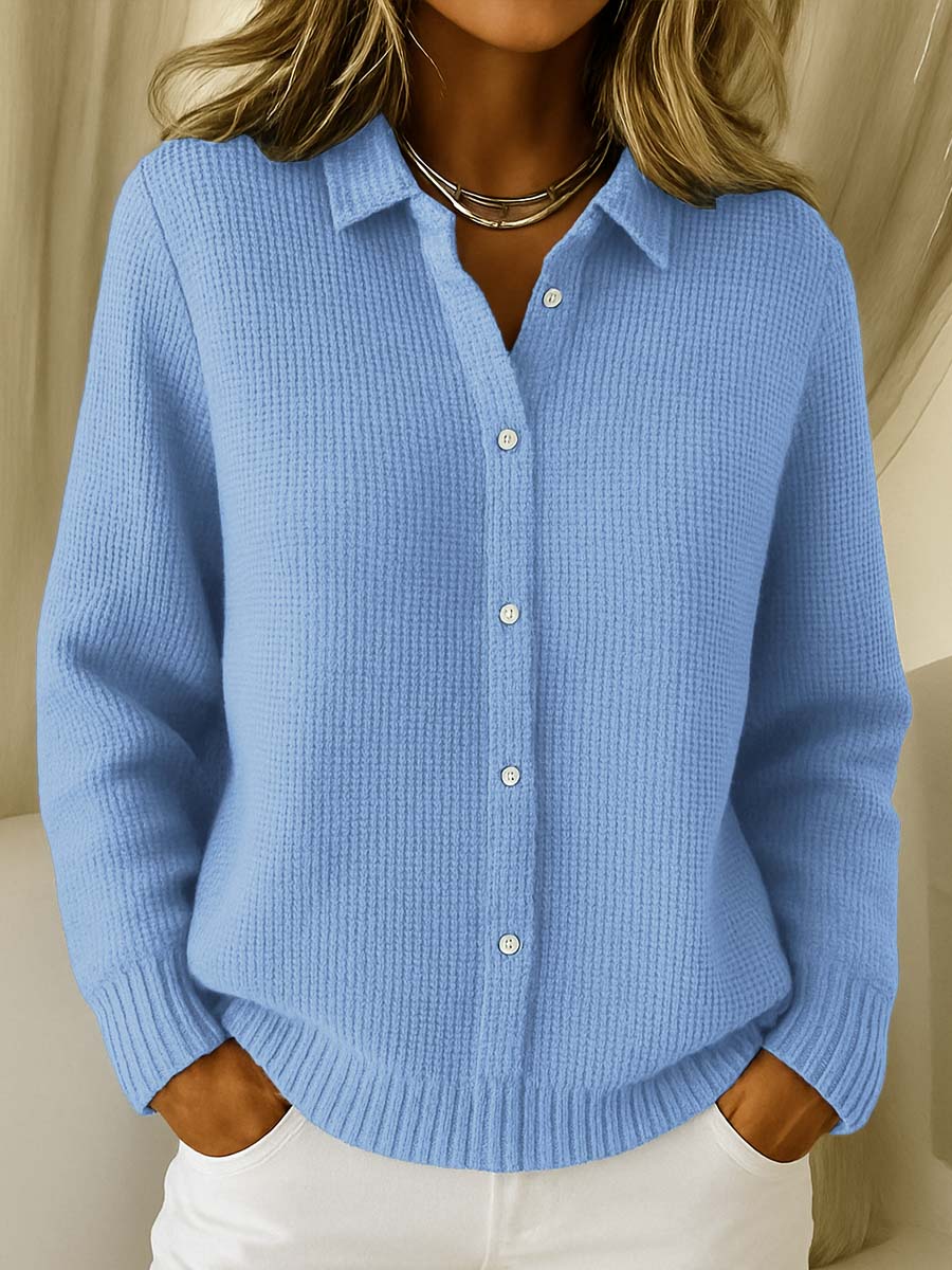 Beate | Strukturierte Strickjacke mit Knopfleiste