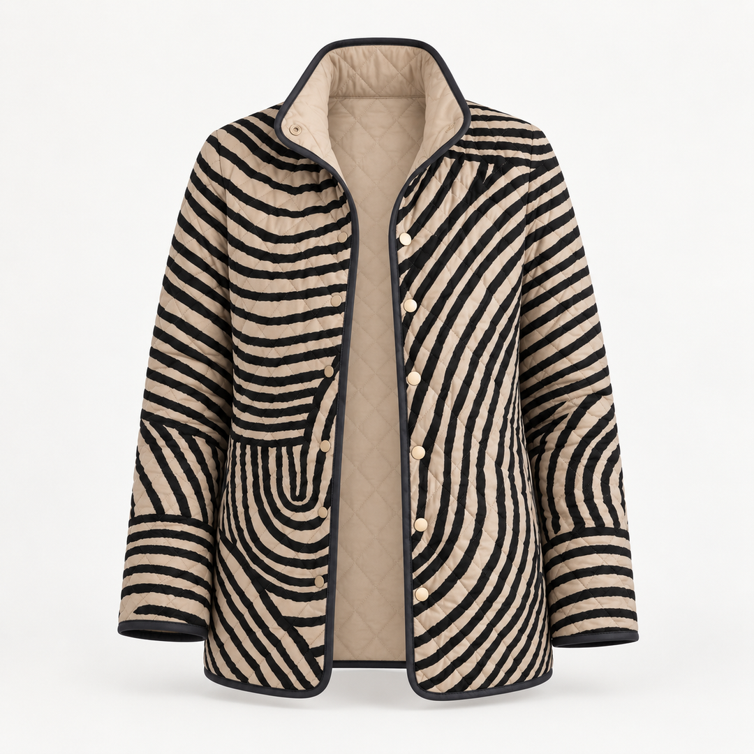 Clara | Steppjacke mit handgezeichneten Kreisen