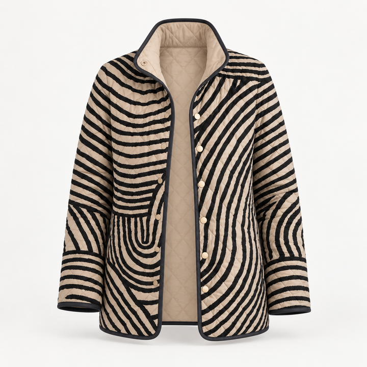 Clara | Steppjacke mit handgezeichneten Kreisen