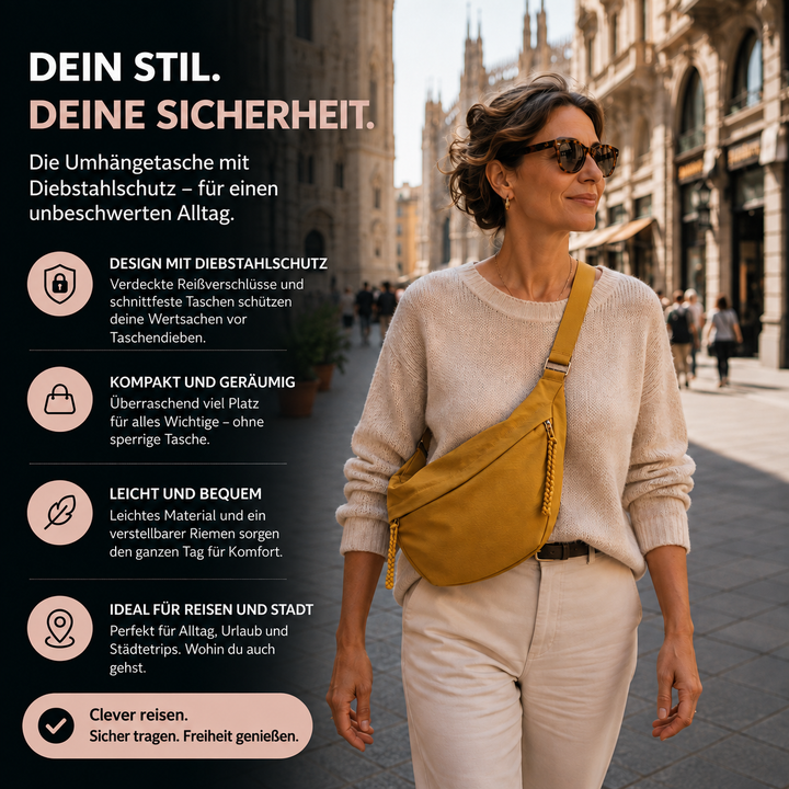 Johanna | Schultertasche in Ocker