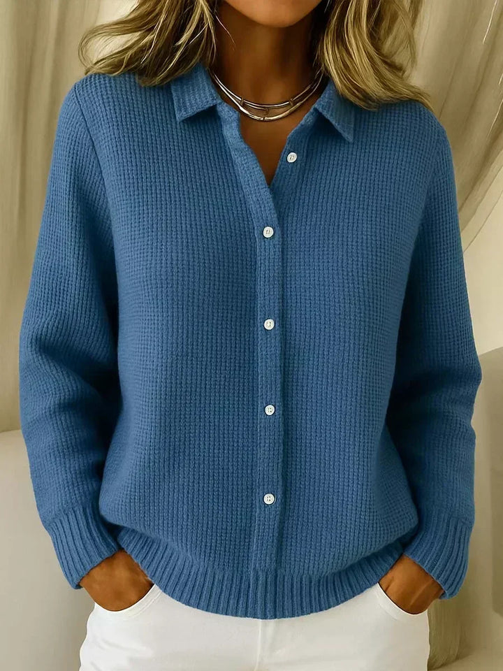 Beate | Strukturierte Strickjacke mit Knopfleiste