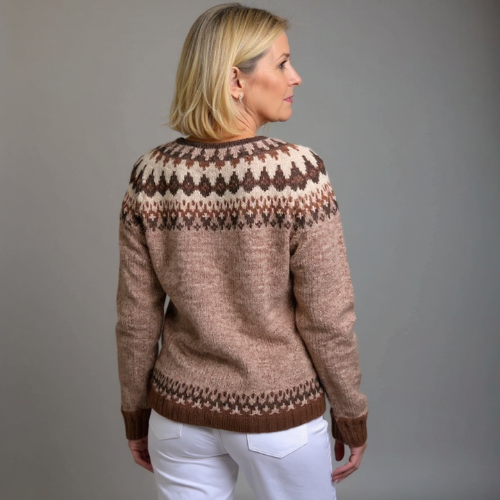 Sabine | Strickjacke im isländischen Vintage-Stil
