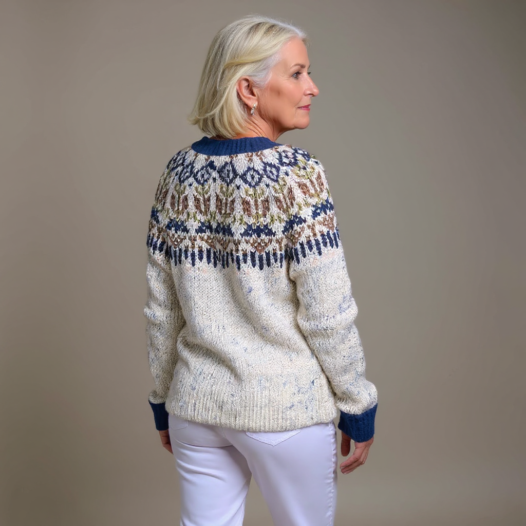 Ruth | Strickjacke im isländischen Vintage-Stil