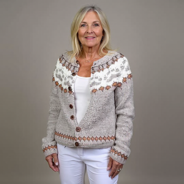 Hildegard | Strickjacke im isländischen Vintage-Stil