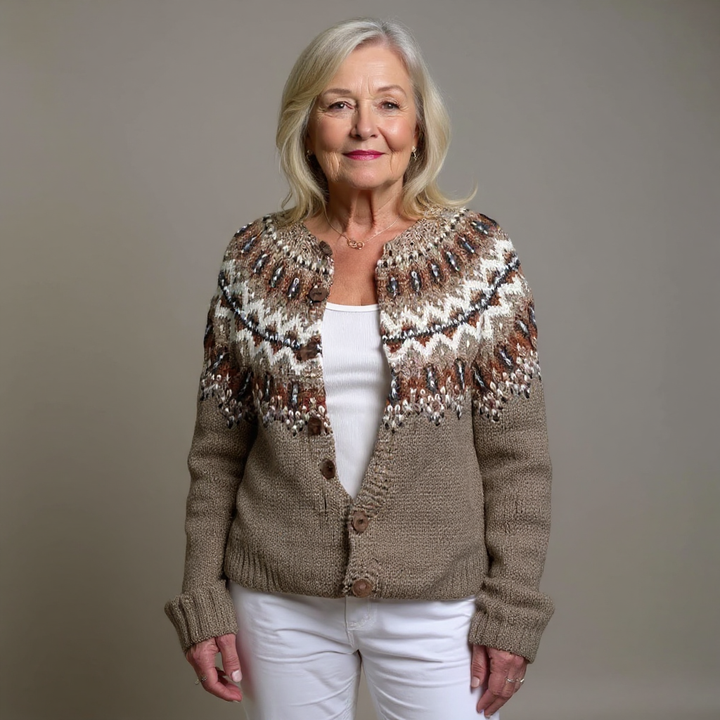 Elisabeth | Strickjacke im isländischen Vintage-Stil