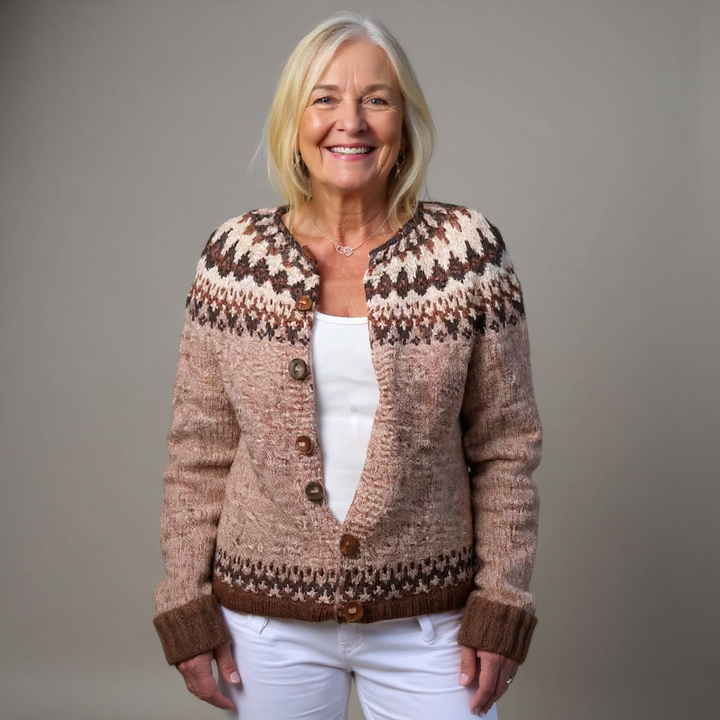Sabine | Strickjacke im isländischen Vintage-Stil