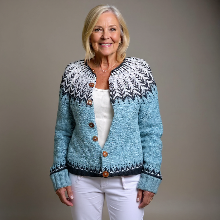 Ingrid | Strickjacke im isländischen Vintage-Stil