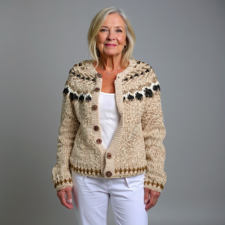 Barbara | Strickjacke im isländischen Vintage-Stil