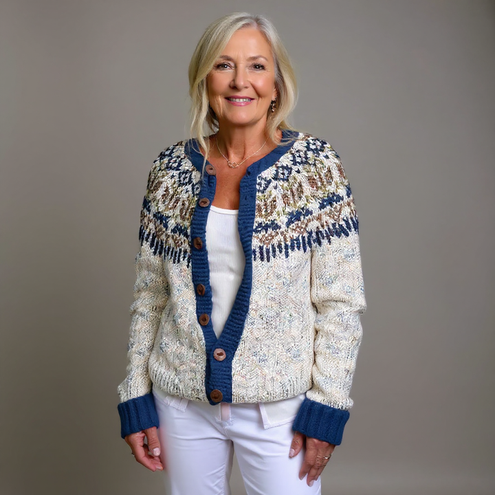 Ruth | Strickjacke im isländischen Vintage-Stil