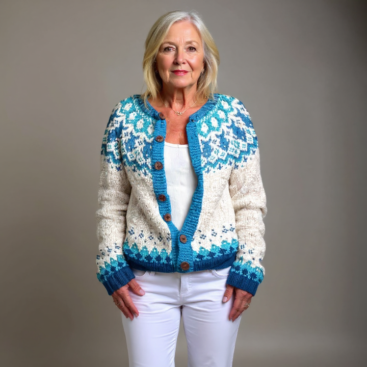 Hanna | Strickjacke im isländischen Vintage-Stil