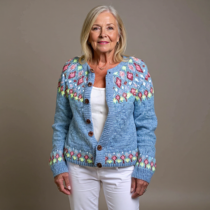 Roswitha | Strickjacke im isländischen Vintage-Stil