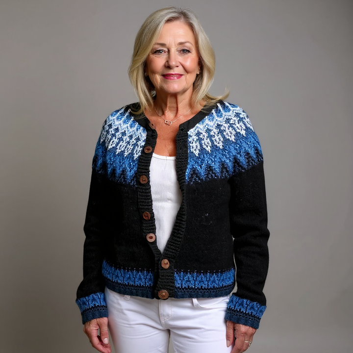 Karin | Strickjacke im isländischen Vintage-Stil