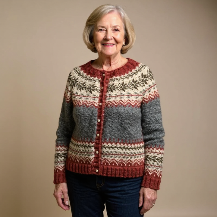 Claudia | Strickjacke im isländischen Vintage-Stil