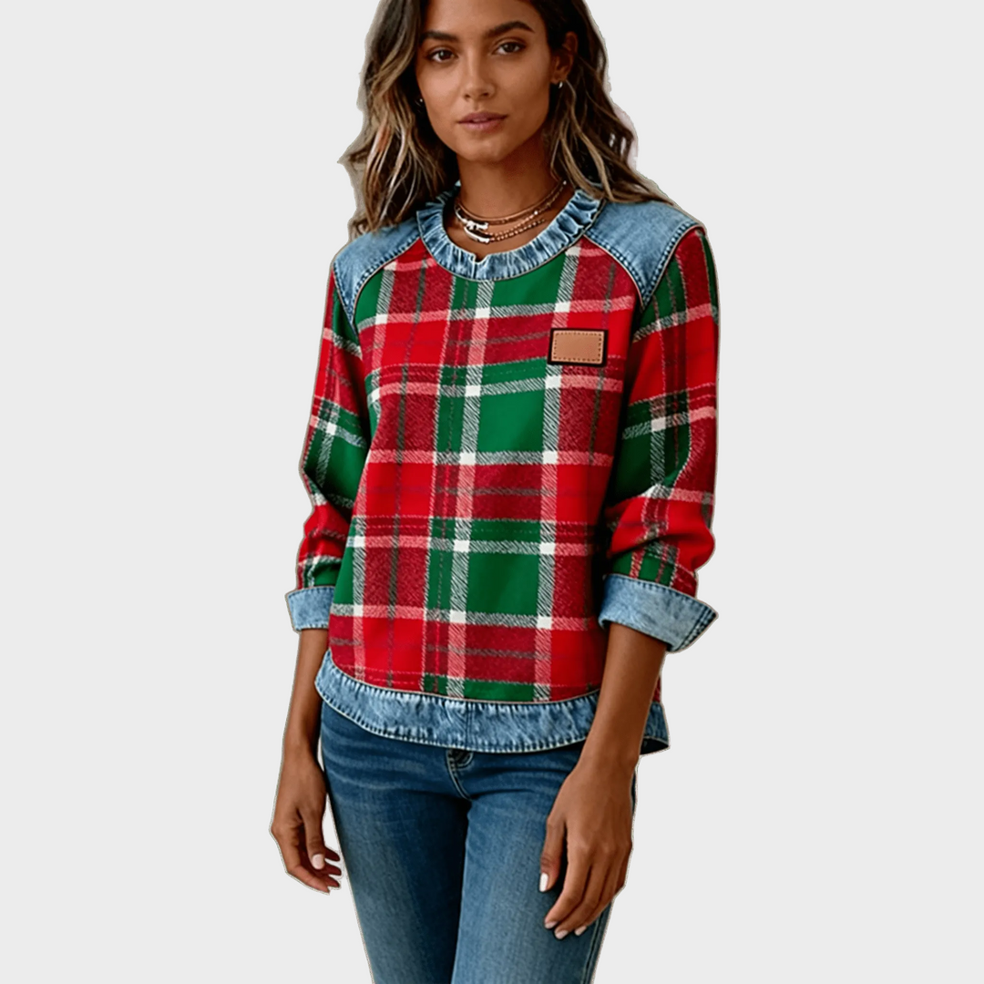 Johanna | Sweatshirt mit Karomuster
