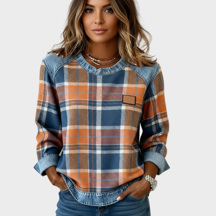 Johanna | Sweatshirt mit Karomuster