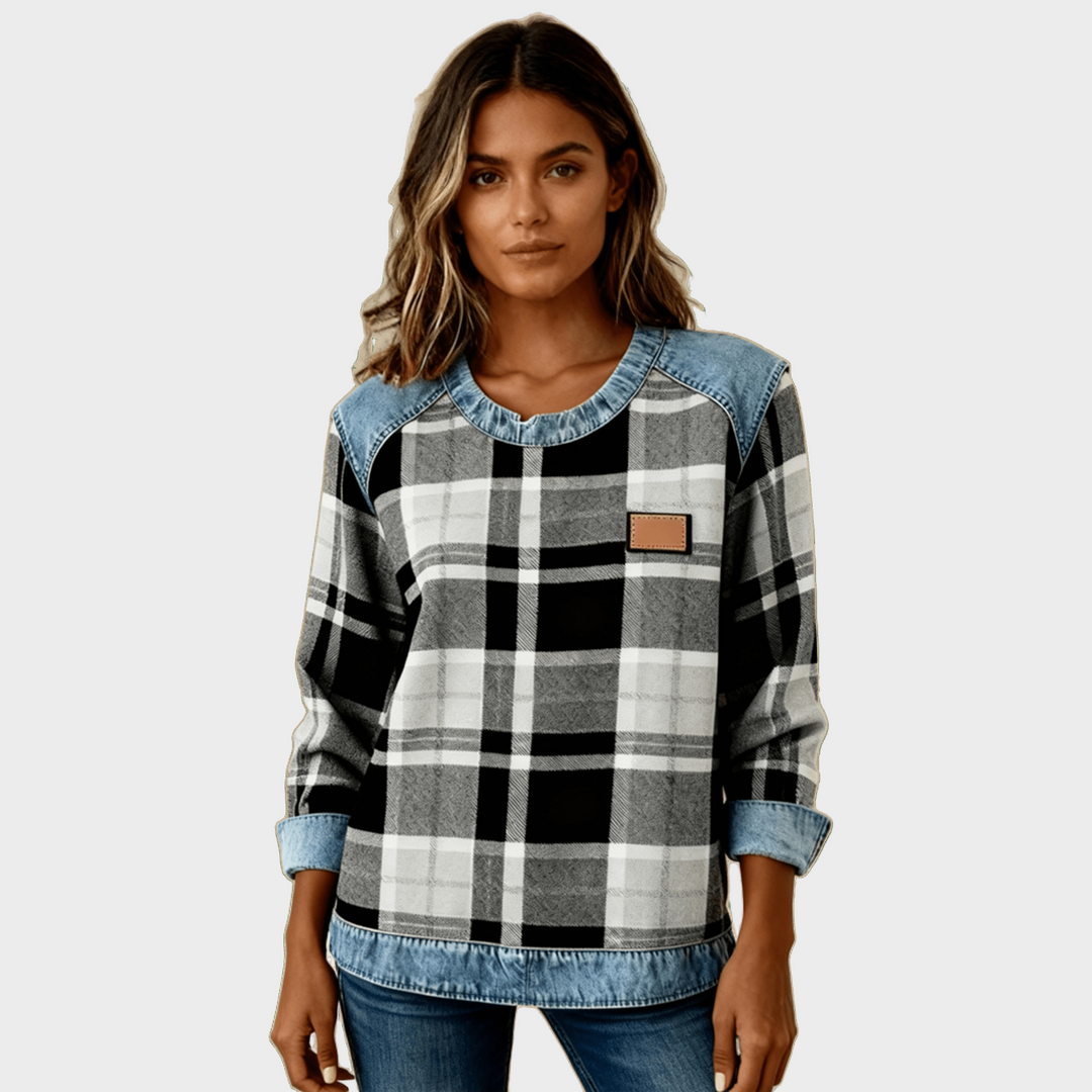 Johanna | Sweatshirt mit Karomuster