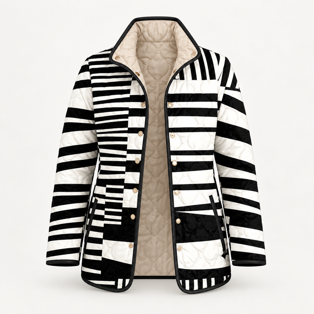 Emilia | Steppjacke mit grafischen Streifen