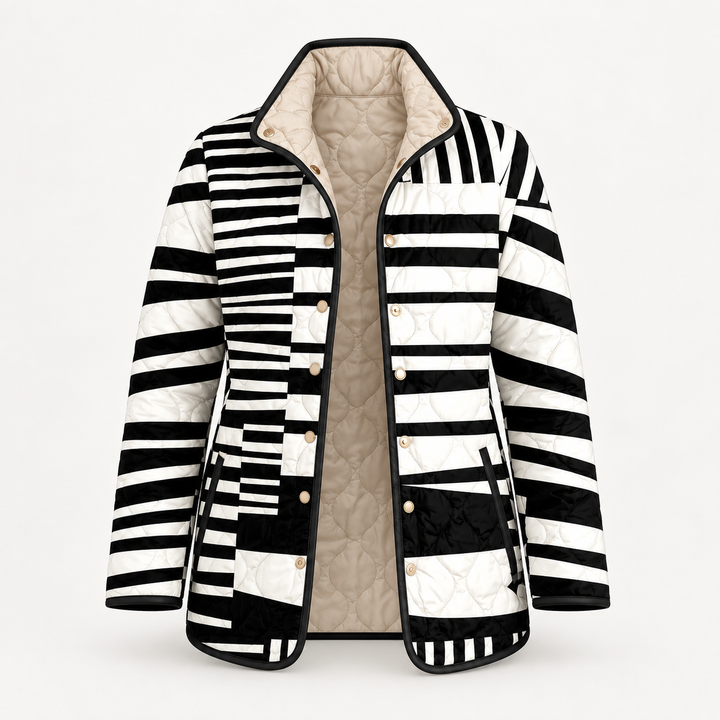 Emilia | Steppjacke mit grafischen Streifen