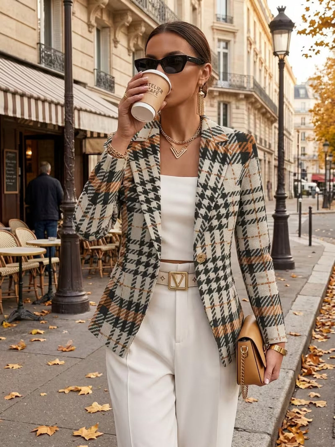Christiane | Blazer mit Hahnentrittmuster