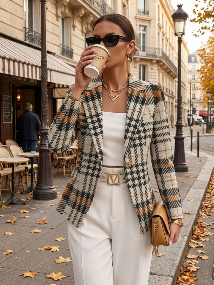 Christiane | Blazer mit Hahnentrittmuster