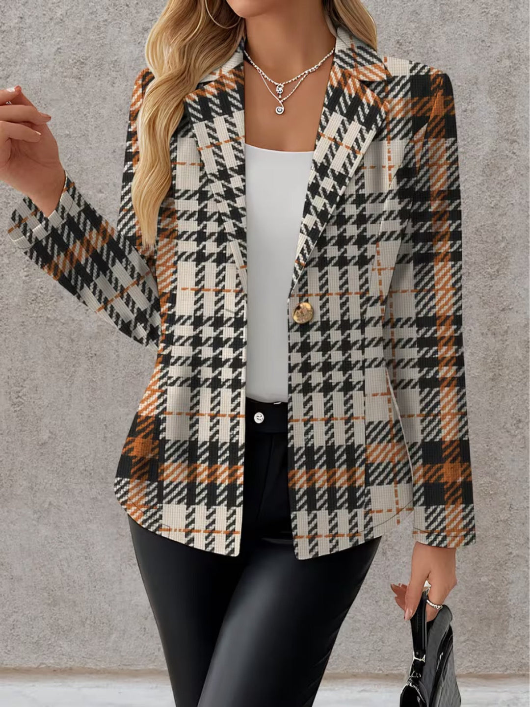Christiane | Blazer mit Hahnentrittmuster