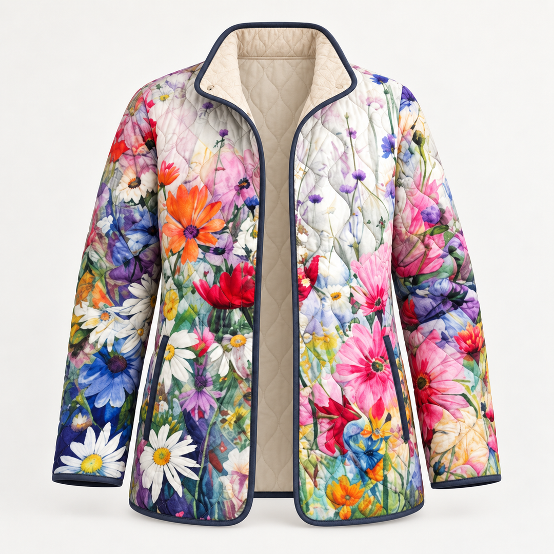 Marie | Steppjacke mit Wildblumen