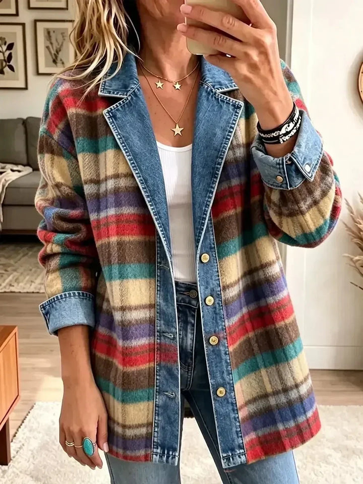 Henriette | Vintage-Jeansjacke mit Patchwork