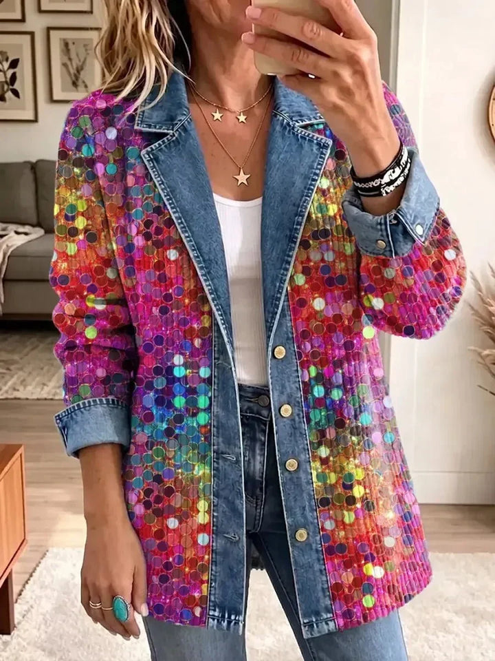 Paulina | Ausdrucksstarke Jacke mit Paillettenmuster