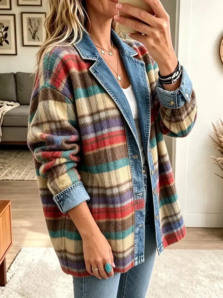 Henriette | Vintage-Jeansjacke mit Patchwork