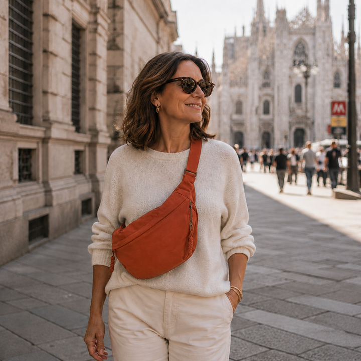 Clara | Schultertasche in Orange