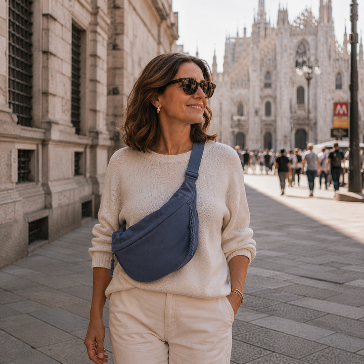 Frieda | Schultertasche in Blau