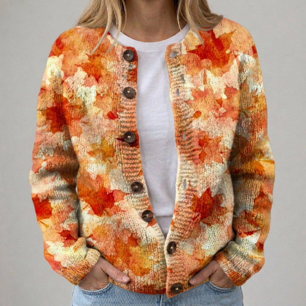 Birgit | Strickjacke mit nostalgischem Muster