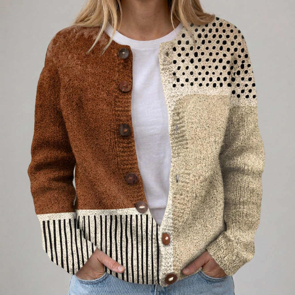 Elise | Strickjacke mit nostalgischem Muster