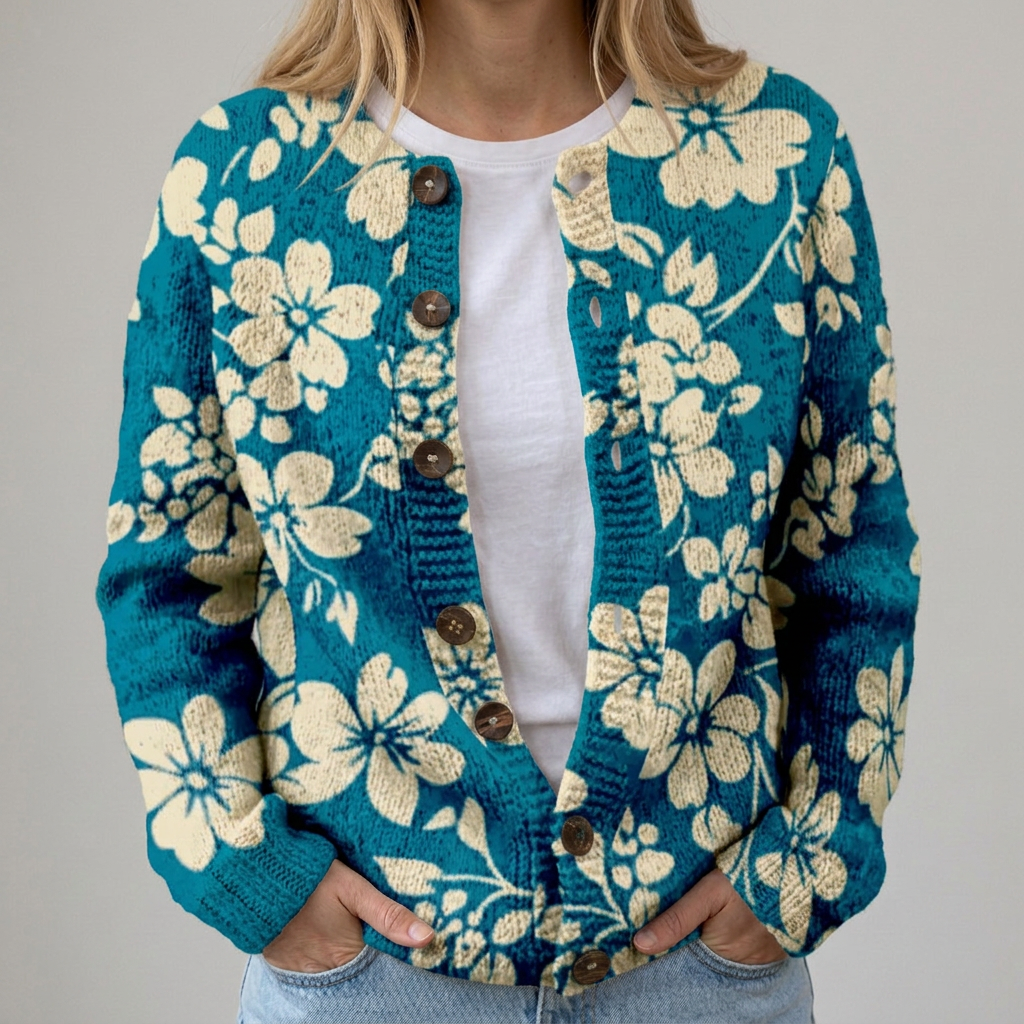 Mathilda | Herbstpullover mit Blumenmuster