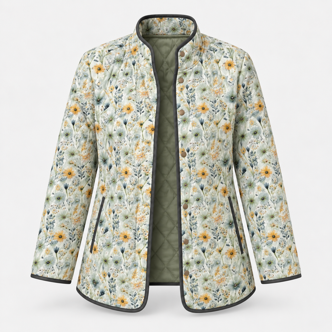 Emma | Steppjacke mit Wiesenblumen